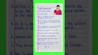 Speech On Women's Day 2025/Women's Day Speech in English/Womens Day Speech/International Women's Day
