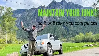 High mileage SUV road trip maintenance.