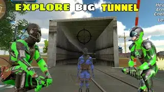 Explore big train tunnel 🔥 |  green rope hero vegas city