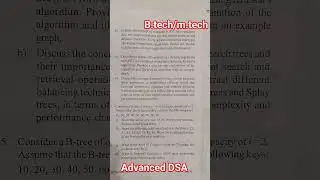 advanced data structure and algorithm for BTech Mtech 1st sem #rgpvbhopal #pyqs #cse