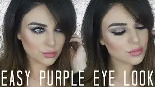 Easy Purple Eye Look Tutorial | Helen Mourad