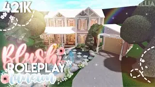 Bloxburg |ೃ⁀➷ Blush Roleplay Mansion * ˚ || House Build || No Large Plot || Daislillia ❀