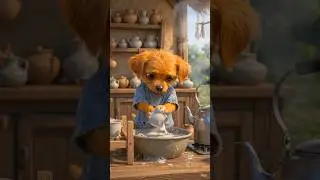 Poor puppy  kaam karta he😭😭 #shorts #viral #cartoon #animals #animation #ai #youtubeshorts