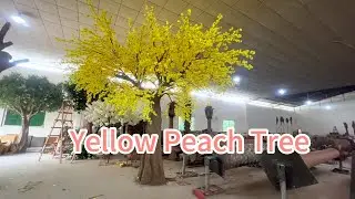 How to Decorate with Customizable Artificial Large Yellow Peach Tree🍑 for Villas & Commercial Space