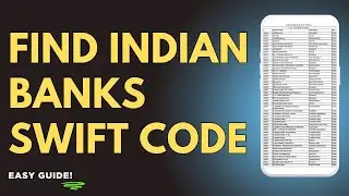 How to Find Bank SWIFT Code in India !