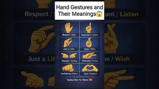 Hand Gestures and Their Meanings🤔 | Body Language Explained👍| #selfimprovement