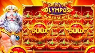 РЕКОРДНЫЙ ЗАНОС!!! ЛУЧШАЯ СЕССИЯ ЗА ВСЁ ВРЕМЯ!!! GATES OF OLYMPUS SUPER SCATTER НА ВЫДАЧЕ!!!