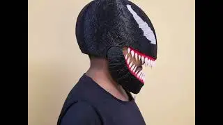 Venom Mask with Articulated Moving Jaw - Full-Face 3D Printed Cosplay Helmet