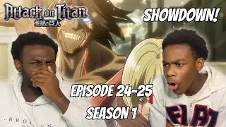 EREN VS ANNIE THE FINAL SHOWDOWN 🔥😱 | ANIME BROTHERS React to Attack On Titan Episode 24-25 Season 1