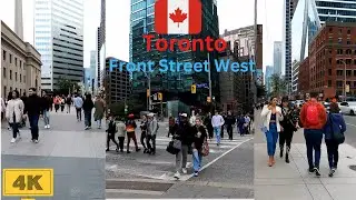 Walking Tour Toronto Front Street West 4K || Virtual Tour Downtown Toronto Canada