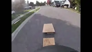 NoFearNiam jumps 9 inch ramp with Envy3 scooter