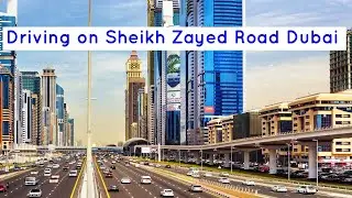 Dubai Traffic on Sheikh Zayed Road from Jebel Ali Iban Battuta Mall -JLT Marina
