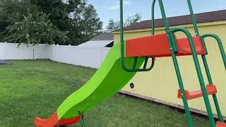 slidewhizzer  10 feet kids slide  installation instruction and review