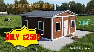 A-Shape 6m&times;6m Gable Flat Pack Container!#containerhouse #prefabhouse #FlatPackContainerFactory