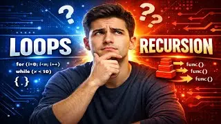 Loops vs Recursion in C | Convert loop into Recursion (With Example) | beginner friendly #coding
