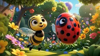 Five Bubble Bees Buzz Buzz Buzz | Bee Song for Kids | Fun Insect Nursery Rhymes and Counting Song