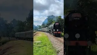 Bulleid Pacific chatters past during the Beachy Head opening day!