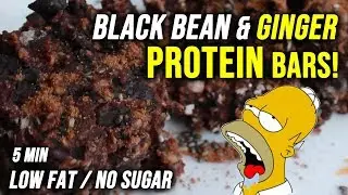 Black Bean & Ginger PROTEIN BARS (Raw) - 5 MIN (Delicious and nutritious!)