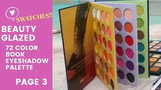 beauty glazed 72 color book eyeshadow palette swatches (page 3)