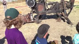 Mark Pauline of Survival Research Laboratories shows kids how to operate The Big Arm