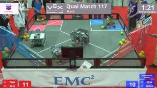 VEX Worlds 2016 - VRC High School - Math - Qual 117 (7262 323Y) 167 vs 252 (355B 8931A)