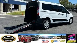 For Sale 2021 Ford Transit Connect XL Driverge Manual Fold Out Ramp Rear Loading Wheelchair Van.