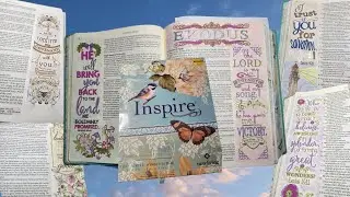 Inspire Bible for coloring and creative journaling | WIP partial flip through part 1