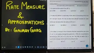945. RATE MEASURE & APPROXIMATION I AOD I GAURAV GARG @simplepadhaai2194 