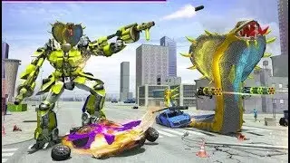 US Snake Transformer Robot City Battle Android Gameplay HD.