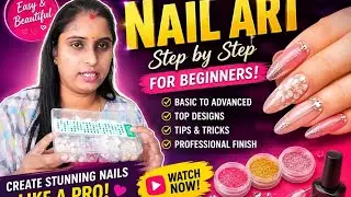 Nail art full video 🌼( for beginners) Nail Art course start from January 8th ☎️ 9964949222 #nailart