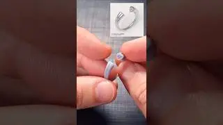 Diamond Heart Open Ring #ring #3dprinting #3dmodeling #jewelry #jewellery #design #rhino #printable