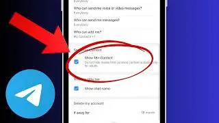 ENABLE Sensitive Content on Telegram (iOS & Android)