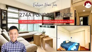 274A Punggol Place Home Tour [Punggol Regalia]: 4 Room HDB Flat, 3 mins to Waterway Point.