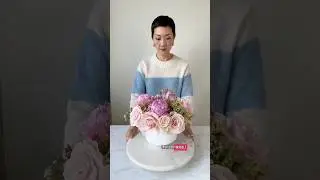 How to make a 1 dozen and 3 peony arrangement like a florist #tutorial #flowerarranging #florist