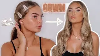 GET READY WITH ME HAIR & MAKEUP | MY GO TO FOX EYE WINGED LOOK | & QUICKEST WAY TO CURL YOUR HAIR
