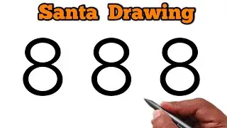 How to Draw Santa Claus from Number 88 🎅 | Amazing Christmas Drawing Idea