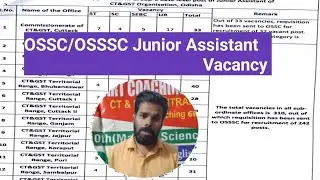 OSSC/OSSSC Junior Assistant Vacancy//KRUSNANSHU//STUDYSTART//