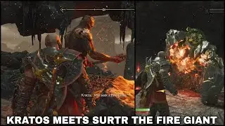 KRATOS MEETS SURTUR THE FIRE GIANT | GOD OF WAR RAGNAROK
