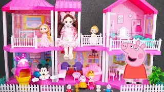 63 Minutes Satisfying with Unboxing Cute Pink Princess House | Peppa Pigs Playset ASMR | Review Toys
