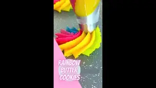 DELICIOUS Piped Rainbow Butter Cookies | THE FLOUR GIRL