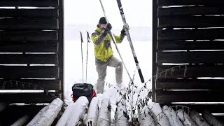 The Snow falls Heavy and Skiing to the Old Barn