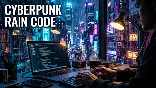POV: You are coding late at night in a Neon City 🌃 | Cyberpunk Ambience & Rain