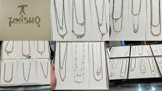 Tanishq latest 2024 collection lightweight real diamond mangalsutra designs 38,000₹ start with price