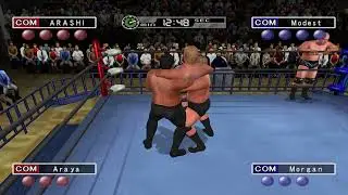 Arashi & Nobutaka Araya vs. Donovan Morgan & Michael Modest: King of Colosseum Red & Green Gameplay