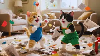 Cat Mom Left Home &mdash; The Kittens Created a Disaster!
