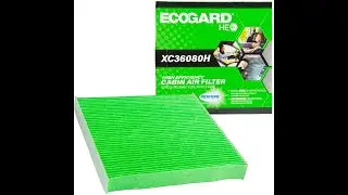 ECOGARD XC36080H Upgraded High Efficiency Cabin Air Filter Honda Civic, V, Fit, HR, Odyssey, CR-Z.