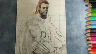 how to draw thor part 2