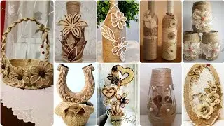 🎁Eco-Friendly New Year Decoration | Jute Craft with Glass Bottle 🌱✨#viral #diy #newyear 