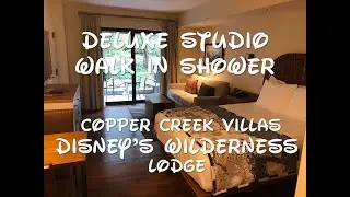 Deluxe Studio with walk in Shower at Copper Creek Villas Disney's Wilderness Lodge