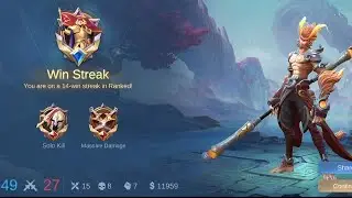 🏆 RECORD 14 WINNING STREAK 49 TEAMS KILLS 😱#mobilelegends #mobalegends5v5 #moba #gaming 